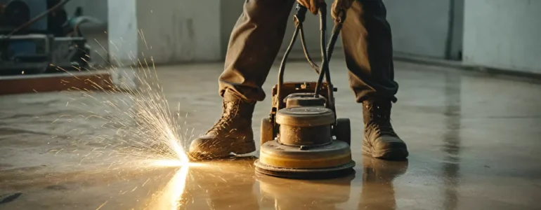 Szlifowanie żywicy epoksydowej i przygotowanie podłoża pod posadzki